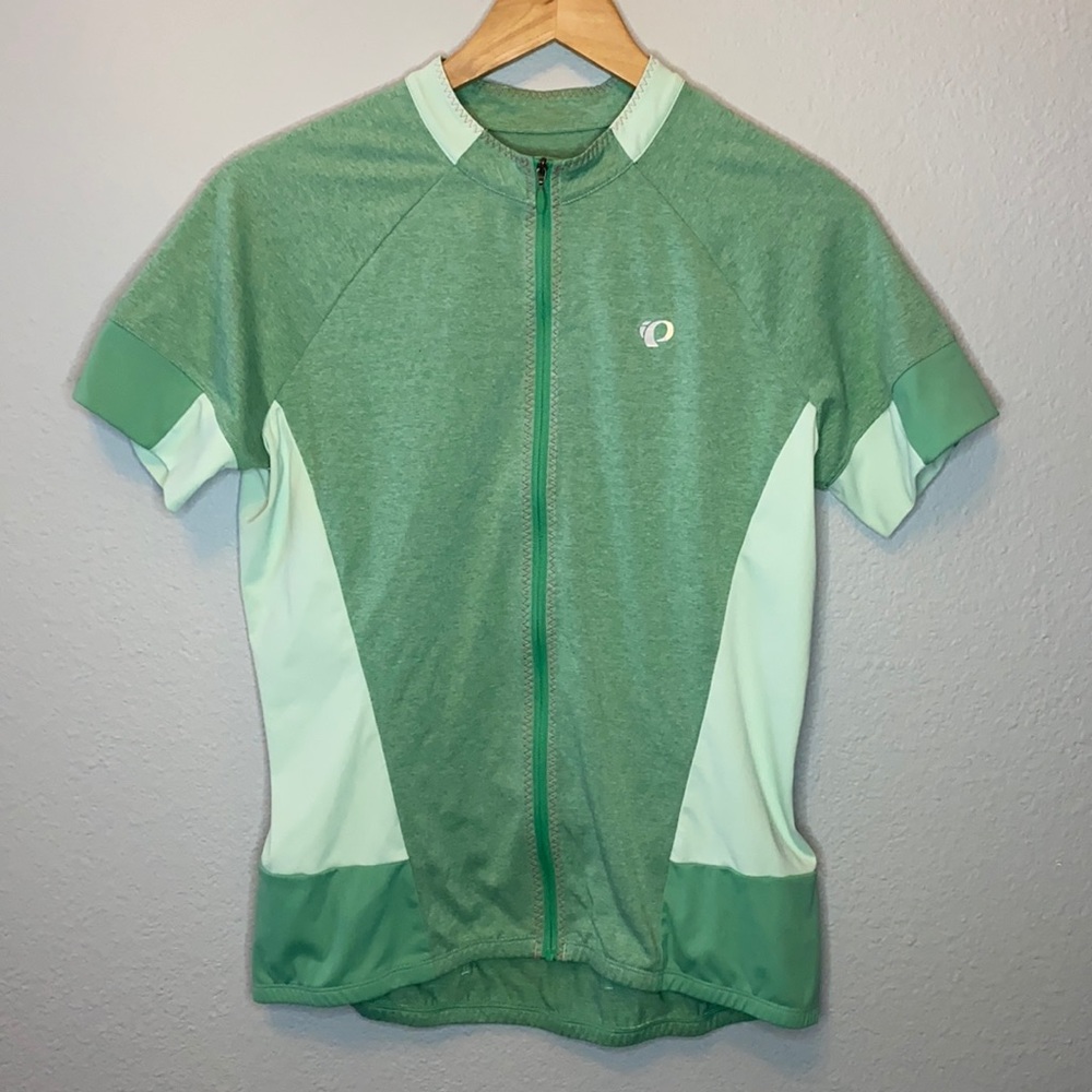 Pearl iZumi Green Full Zipper Cycling Jersey Large